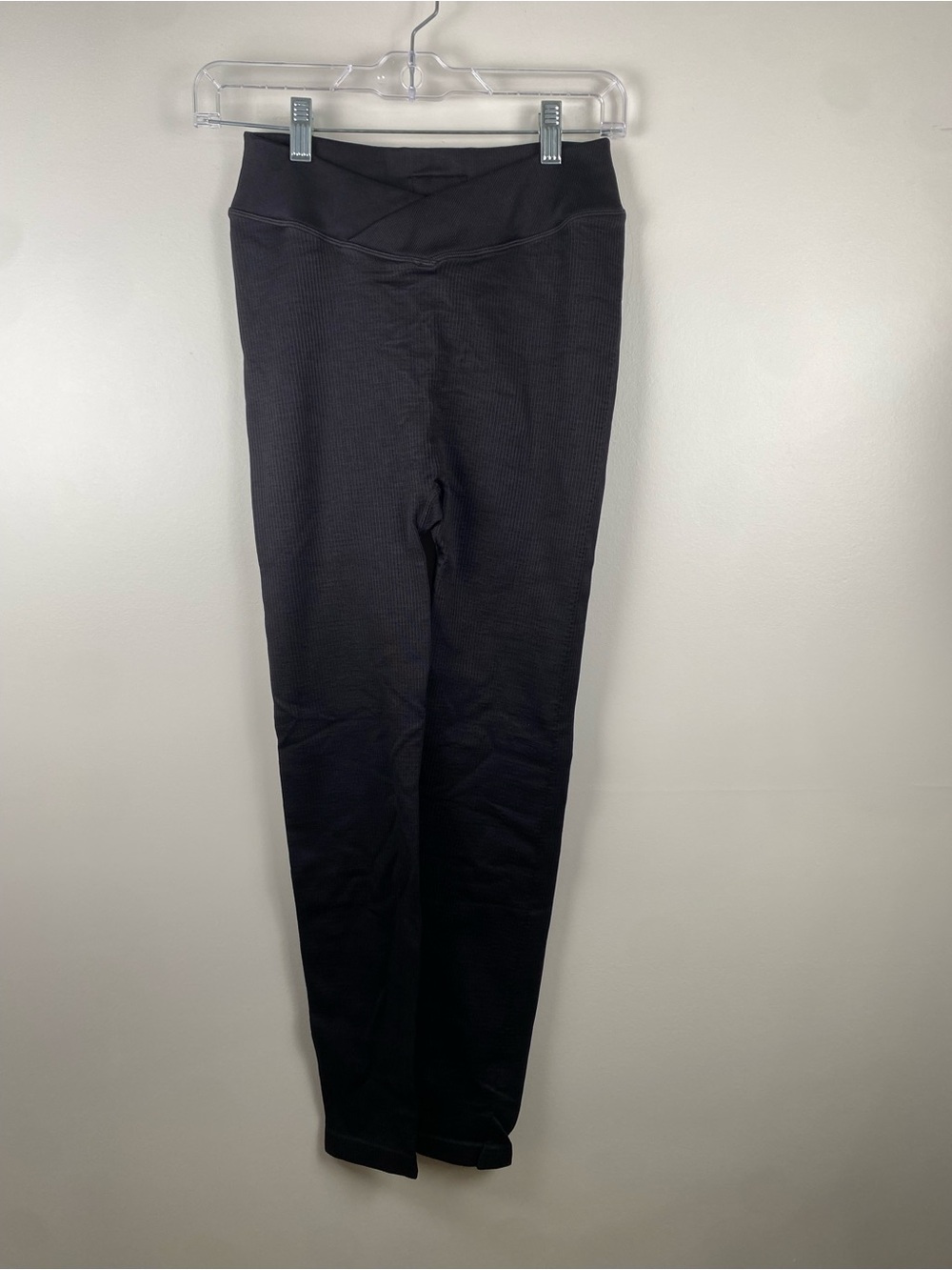 Pink Soda Sport Joni Ribbed Seamless Black Leggings - Small/Medium